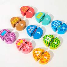 Montessori Educational Toys Early Learning Puzzle Game For Boys And Girls Number Color Dinosaur Egg Matching - Multicolor - View 12