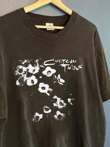 Cocteau Twins Flower Graphic Tee - Black - View 1