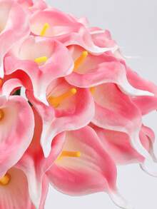 1/5/10/20入 34cm 人造深粉色馬蹄蘭，逼真觸感漸層色裝飾花束，適用於居家裝飾、情人節禮物、飯店、派對、婚禮、桌面佈置 - 深粉紅馬蹄蓮 - 查看 5
