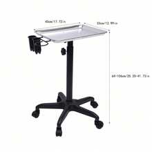 Dental Medical Doctor Tattoo Metal Rolling Service Tray,Salon Tray, Height Adjustable Salon Tray On Wheels, Hair Color ServiceTray Durable And Non-Rusting - 1 - View 7