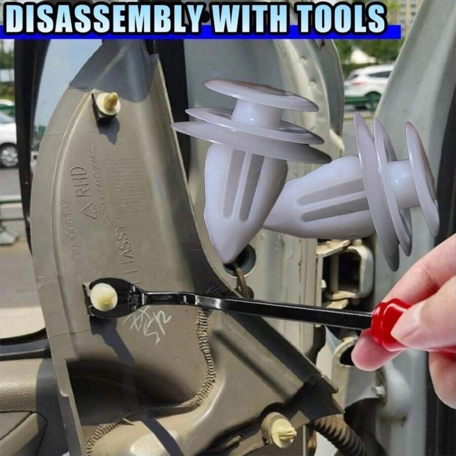 20pcs White Car Door Panel Clips, Standard Size Compatible With Multiple Models, Secure Fit And Resistant To Loosening, Dedicated Automotive Accessories For Door Panel Disassembly, Repair And Replacement - 20 PCS White Repair Clips - View 1