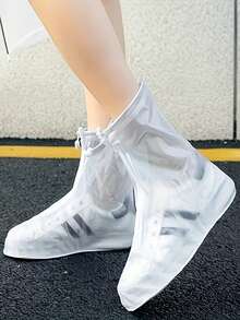 2 Pasang Pelindung Sepatu Tahan Air dengan Resleting, Pelindung Sepatu Bot Hujan PVC yang Dapat Digunakan Kembali, Dapat Dicuci dengan Tangan, Tahan Aus dan Anti Selip, Unisex, Pelindung Sepatu Hujan Transparan, Melindungi Sepatu Sneaker dan Sepatu Bot - beraneka warna - View 1