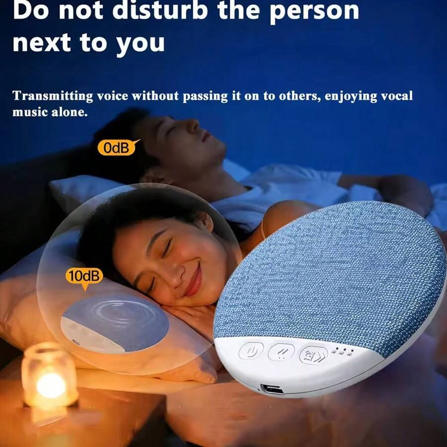 1個迷你藍牙枕頭喇叭 無線睡眠音樂播放器 白噪音機 9D立體聲MP3音訊播放器 附定時自動關機功能 適用手機/TF卡裝置 - 查看 1