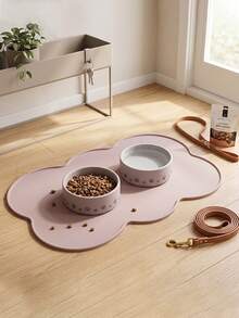 1/2pcs Pet Silicone Feeding Mat, Indoor Pet Mat, Cat Food Mat, Non-Slip Waterproof Leak-Proof Feeding Mat, Easy To Clean, Suitable For Small To Medium Pets, Home, Travel, Cat Supplies, Home Decor, Kitchen Accessories - Multicolor - View 2