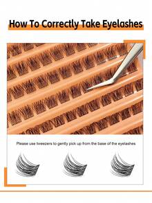 10 Rows 120pcs Individual Cluster Eyelashes D Curl 10-16mm DIY Eyelash, Natural Lightweight Soft False Eyelashes Suitable For Beginners Home Daily Makeup,For Eyelash Extensions,For Daily Wear And Various Occasions. - D - 查看 7