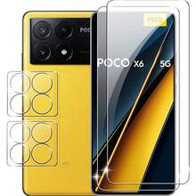 Pelindung Layar Kaca Tempered untuk Xiaomi POCO X8/X8 Pro/X7 Pro/C85, Pelindung Lensa Kaca Tempered Berkualitas Tinggi, Film Kaca Tempered Anti Gores, Bebas Gelembung, 2+2pcs/Paket - Clear - View 14
