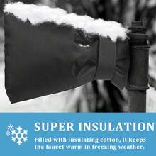 Thickened Faucet Insulation Cover, Waterproof Anti-Freeze Outdoor Faucet Sleeve, Reusable, Suitable For Cold Weather Water Pipes And Faucets, Used For Winter Anti-Freeze Protection - A - View 7