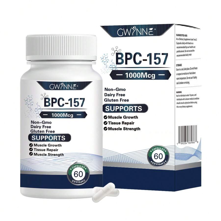 Gwynne High-Potency Bpc-157 Peptide Capsules 1000mcg For Muscle And Exercise Recovery, Accelerated Recovery And Gut Healing – 60 Capsules - 60 Count - View 1