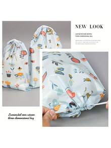 1/2/3pcs Drawstring Storage Bags, Thickened Dust-Proof Bags, Portable Travel Storage Bags, Multi-Purpose Clothing And Shoes Storage Bags, Suitable For Travel, Moving And Home Storage - Multicolor - View 5