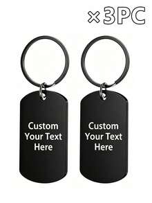 Llavero de metal personalizable, impreso con tu foto y texto, 4 estilos y 4 colores disponibles, paquete de 1 pieza, 3 piezas o 5 piezas. Perfecto como llavero, decoración de mochila, regalo de cumpleaños, regalo de aniversario y regalo del Día de San Valentín. - Multicolor - Ver 15