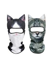 1/2/4pcs Unisex Plain Balaclava Ski Mask, Suitable For Daily Wear, Cycling, Sun Protection, UV Protection - Style E - View 15