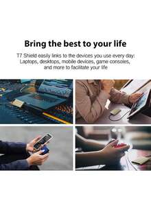 Samsung 三星便攜式 Ssd 藍色 T7 屏蔽 1tb 2tb 原廠外接 Ssd Usb 3.2 Gen 2 Type-c 外接固態硬碟適用於筆記型電腦桌上型電腦 - 查看 5