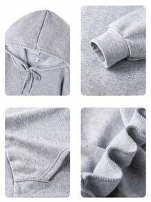 Women's Autumn/Winter New Fashion Lemon Ice Cup And Letter Print Casual Versatile Sweatshirt Sweatshirt With Thermal Lining, Suitable For Autumn Outfits - Dark Gray - View 8