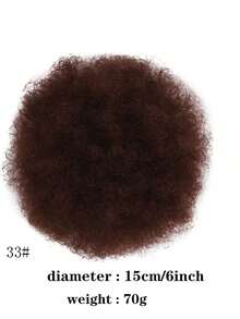 Extensión de cola de caballo con cordón para afro puff sintético, moño de cola de caballo con cordón con clip, Halloween - Multicolor - Ver 16