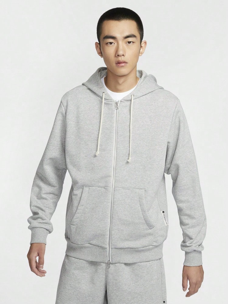 Nike 男款 AS M NK DF SI FZ HD 針織拉鍊連帽運動外套 FZ0223-063 - 黑色 - 查看 1