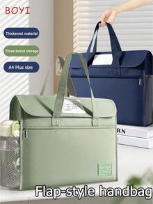 Document Organizer Bag - School Supplies Flip-Top, Multi-Layer Thickened A4 Storage Capacity, An Essential Item For Returning To School. - Multicolor - View 7
