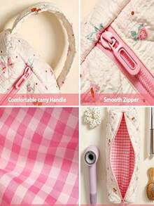 Customizable Name Text Hair Dryer Protective Cover, Fashionable Zippered Storage Bag With Exquisite Bow Design, Durable Fabric, Zipper Closure For Excellent Sealing And Dust-Proofing. Can Store Hair Dryers, Curling Irons, Straightening Irons And Other Hair Styling Tools And Accessories, Organized And Tidy. Highly Practical, Suitable For Home Storage, Travel, Fitness And Hair Salon Use. Combines Decorative And Practical Features - Multicolor - View 10