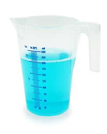Vaso medidor de precisión de 250 ml | para cantidades precisas en la cocina y el baño (1 juego), escala fina para dosificar detergente, suavizante, champú y productos para el cuidado del automóvil. - transparente - Ver 2