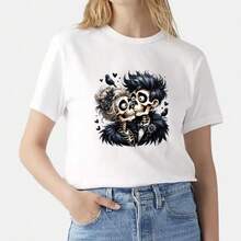 1/2/3 Stücke Gothic Totenkopf Paar Bügelaufnäher, Y2K schwarzer Rabe Herz DIY Transferfolie, geeignet für T-Shirts, Stofftaschen, Stoffkleidung Dekoration, langanhaltend und beständig, hochwertiger Stofftransfer Aufkleber, passt zu Feiertagsoutfits, saisonale Dekoration, geeignet für Feiertagskäufer und Bastelliebhaber - Mehrfarbig - Übersicht 7