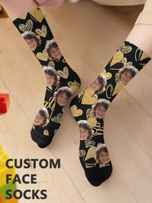 Custom Pattern Children's Mid-Calf Socks, Suitable As Gifts - Multicolor - View 2