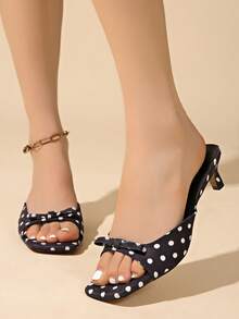 2026 Spring/Summer New Women's Mule Style High Heel Sandals - Black - View 4