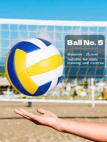 Outdoor Beach Volleyball With Soft Touch, Anti-Slip Waterproof Surface, Durable And Long-Lasting Air Retention, Suitable For Beach, Pool, Lawn Group Sports And Daily Training Match Ball - Multicolor - View 8