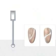 Cat Eye Nail Art Magnetic Tool Set, Professional Magnetic Nail Art Set, Includes Double-Headed Magnet, Ring Magnet, Cylindrical Magnet And Cat Eye Magnetic Wand, Strong Magnetic Effect, Suitable For 3D Starry Sky Velvet Cat Eye Gel Nail Polish, DIY Salon Nail Art Accessories - Multicolor - View 18