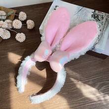 Disney 1pc Cute Plush Ear Headband, Japanese Style Purple Rabbit Headband, Suitable For Face Washing, Makeup, Daily Wear - View 13
