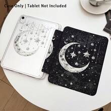 月亮與星星圖案彩繪效果平板保護殼附支架，相容 Honor 8/9/10/X8/X8A/X9/X8Pro/X9Pro、MatePad SE 11 吋/MatePad 11 吋/11.5 吋、MatePad Pro、Apple 10th/11th Gen 2025 (A16)、Galaxy Tab A7/A9 及其他熱門機型 - 款式12 - 查看 2
