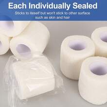 1/4/6/12 Rolls White Elastic Self Adhesive Bandage Wrap, Breathable Flexible Fabric Non Woven Cohesive Bandage - Multicolor - View 7