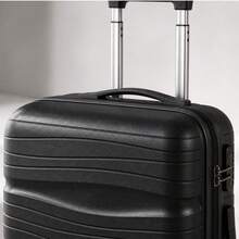 Carry-On Suitcase 10kg Premium Polypropylene PP Ultra Resistant Expandable With 360 Degree Double Wheels Built-In Lock Organized Internal Compartment Hand Luggage Rigid Bag - Black - View 3