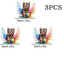 1/2/3/Pcs 約克夏梗幼犬熱轉印貼紙，可水洗且可熨燙，適用於DIY T恤、運動衫、連帽衫、牛仔褲、背包、衣物、抱枕、節日裝飾、縫紉用品 - 多色 - 查看 10