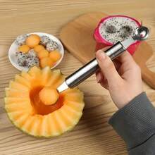 可重複使用不鏽鋼水果匙，適合雕刻、削皮與挖水果蔬菜，廚房用品與廚房工具 - 查看 5