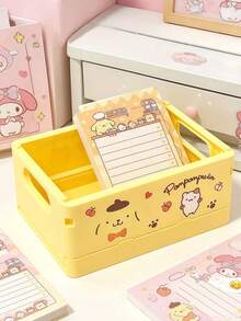 SANRIO Series Hello Kitty Foldable Desktop Storage Box, Multiple Styles Available, Portable, Leak-Proof, Also Suitable For Desktop Decoration, Foldable Desktop Display Stand, Suitable For Office, Camping, Home, School, Can Be Given As Girlfriend Gift, Birthday Gift, Christmas Gift, Suitable For Travel, Images Only For Display, Actual Product Prevails - A - View 5