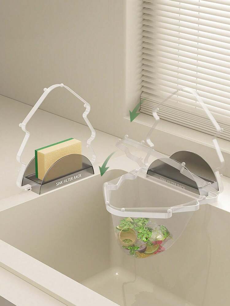 Rejilla de filtro para fregadero de cocina, colador plegable para residuos de alimentos, cesta de filtro de gran capacidad para fregadero, rejilla anti-obstrucción para lavar y escurrir verduras - A - Añade 2