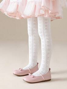 2pcs Girls' Heart Patterned Tights - Multicolor - View 8
