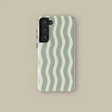 Simple And Artistic Style, Blue And White Water Ripple Stripes Floral Design Cover For IPhone 17 16 15 14 13 12 11 Pro Max, Floral Cover For Samsung S21 S22 S23 S24 S25 Ultra Case - Tough Matte Case - View 6