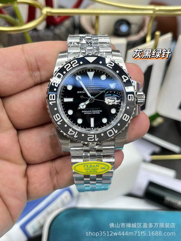 C Factory Green-Gold Bezel GMT 3285  Bezel Sand Bezel Men's Ceramic Bezel Mechanical Watch