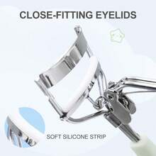 Miniso Fresh Eye Beauty Eyelash Curler With Soft Silicone Pad, Wide Curved Lash Curling Tool For Natural Long Lasting Eyelash Curl, Comfort Non-Scratch Handle Makeup Accessory - White - View 4