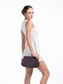 Women's Handbags, Beaded Evening Clutches Designed Specifically For Women, Sequined Wallets, Perfect For Formal Occasions Such As Wedding Receptions - 紫色 - 查看 10