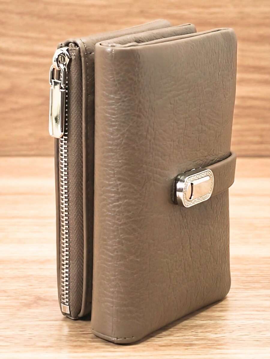 MINGYOU Dompet Pendek Wanita Super Lembut PU Kapasitas Besar, Dompet Multi-Fungsional Berlapis, Penutup Magnetik yang Indah, Dompet Genggam dengan Banyak Slot Kartu, Dompet Koin dan Kartu Identitas dengan Resleting, Lembut, Ringan, Praktis, Cocok untuk Pesta, Kencan, Liburan, dan Hadiah