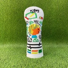 Cartoon Graffiti Golf Club Headcover, Personalized Versatile Niche Hand-Drawn Creative Design Golf Accessory - White - View 11