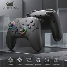 DATA FROG Game Controller For Switch S80, With RGB Multi-Color And Multi-Mode Lighting Effects, 6-Axis Motion Sensing, 4-Level Vibration Function, Compatible With Switch And PC, Adjustable Dual Motor Vibration, Non-Slip Handle Design - View 2