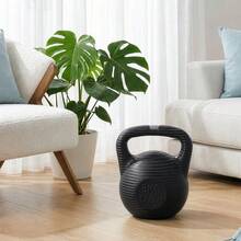 Shoze Versatile Home Fitness Bundle Fillable 8kg Kettlebell Pair Grip Rings Custom Weight Yoga Strength Training Gear - Black - View 6