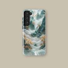 Elegant Ink Landscape Painting Floral Design Cover For IPhone 17 16 15 14 13 12 11 Pro Max, Floral Cover For Samsung S21 S22 S23 S24 S25 Ultra Case - Tough Matte Case - View 5