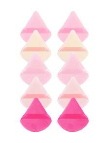 Triangular Suede Powder Puff 5/10/20/30/50/100 Pcs, Made Of Ultra-Soft Suede Material, Suitable For Contouring, Eyes, And Corners, Suitable For All Skin Types. - Multicolor - View 11
