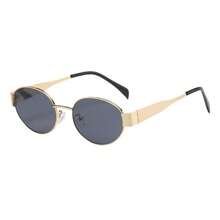 Customized Fashion Glasses For Women, Personalized With Name, Text, Blessing, Etc. Two Different Frame Styles, Popular Fashion Glasses Suitable For Matching Outfits, Travel, Cycling, Driving, Unisex Design, Customize Your Unique Glasses! - Gold - View 5