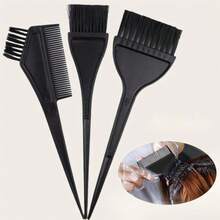 Kit Profissional Coloração Capilar com 3 Pincéis–Tintura, Matização, Hidratação e Retoque de Raiz - 1 Kit/3 Unidades - Visão 3