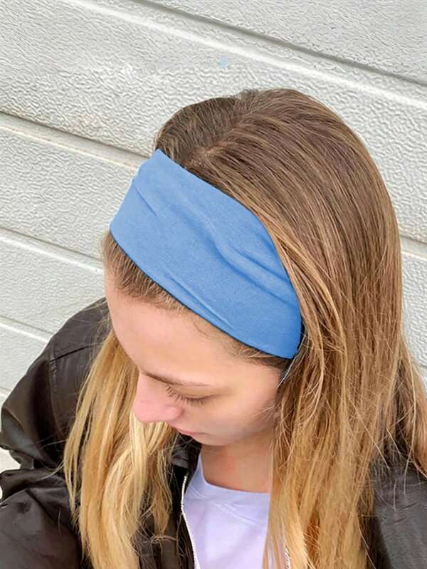 1 pièce Bandeau de sport absorbant la transpiration pour femmes, bandeau de fitness évacuant l'humidité, bandeau de tête, accessoire de mode pour cheveux