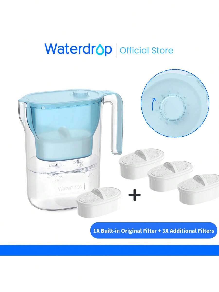 Pitcher Water Filters & Water Filter Cartridges - Blue +3 Filter - View 1